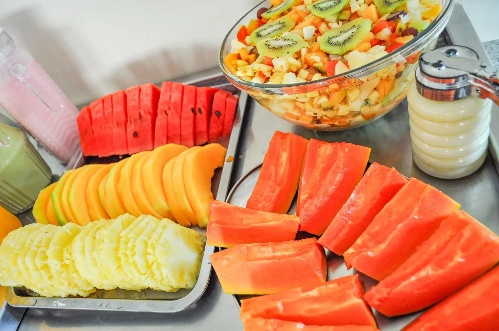 Frutas servidas no café da manhã